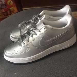 Silver Air Force ones
